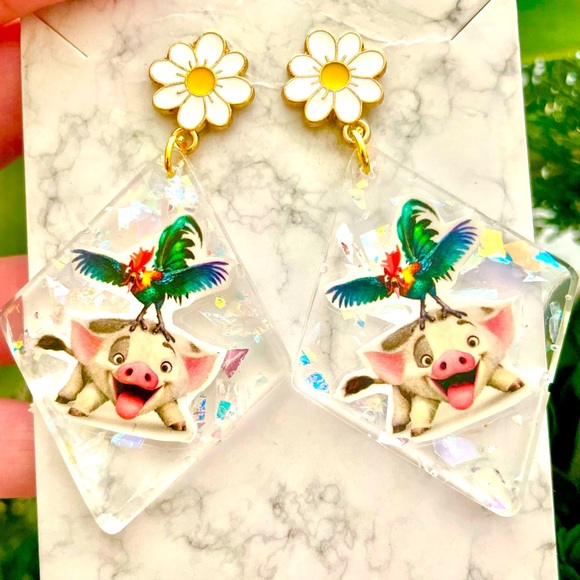 Moana Acrylic Earrings - Picture 1 of 5